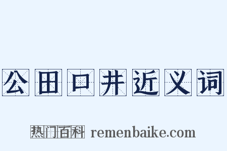 公田口井近义词是什么意思的图片